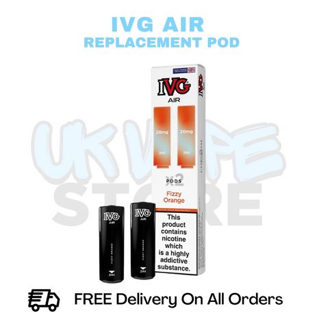 Buy Online Fizzy Orange IVG Air Prefilled Pod - £3.49