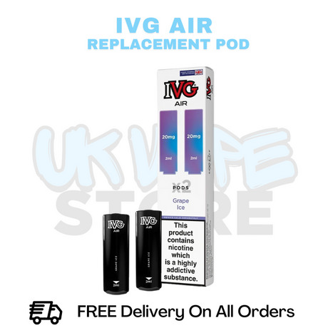 Buy Online Grape Ice IVG Air Prefilled Pod - £3.49