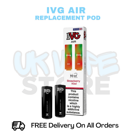 Buy Online Strawberry Kiwi IVG Air Prefilled Pod - £3.49