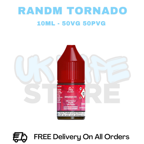 Buy Online  RandM Tornado 7000 Banana Ice Nic Salt